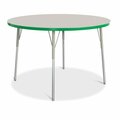 Jonti-Craft Berries Round Activity Table, 48 in. Diameter, A-height, Freckled Gray/Green/Gray 6433JCA119